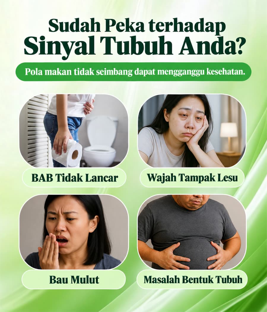 Sadar tanda peringatan tubuh? BAB tidak lancar, wajah kusam, bau mulut, bentuk tubuh